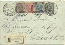 Raccomandata con 50 cent. Michetti sovr. Prestito Nazionale + complem. 9.6.1925