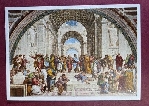 Cartolina raffaello scuola - raffaello,