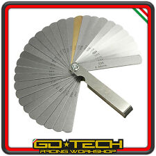SPESSIMETRO 32 LAME VALVOLE MISURAZIONE SPESSORE 0.04-0.88 mm LAMINE IN ACCIAIO