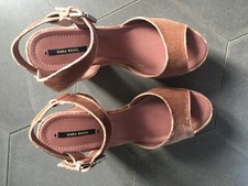 Sandalo con plateau Zara Velluto Rosa Cerimonia Festa Party Cocktail Nr. 39