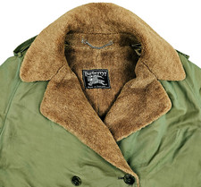 Cappotto donna TRENCH HOT VINTAGE ENGLAND BURBERRYS 7718 ALPACA PILE FODERATO OLIVA 14 XL