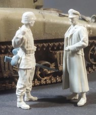 Modellino kit resina 1/35 soldati tedeschi Normandia set 2 figure non assemblate non dipinte