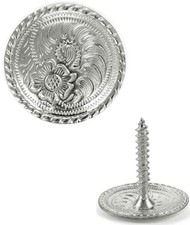 Borchia argentata per sella western a vite Lakota 