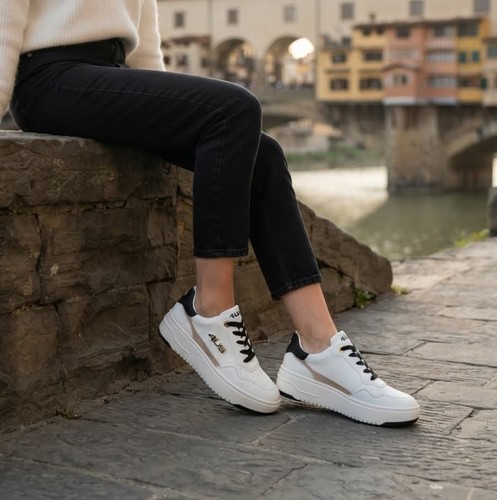 Sneakers donna bianco nero - da,