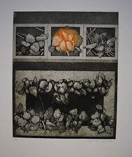 ACQUAFORTE ORIGINALE DI CALISTO GRITTI   "FIORI" 197?