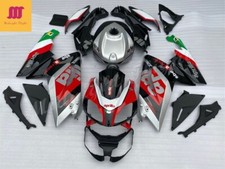 Kit Carene/Fairing ABS Rosso Argento Nero per Aprilia RS125 2006–2011 Iniezione