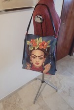 borsa zaino donna Frida in gobelin e  alcantara fatta artigianale made in Italy
