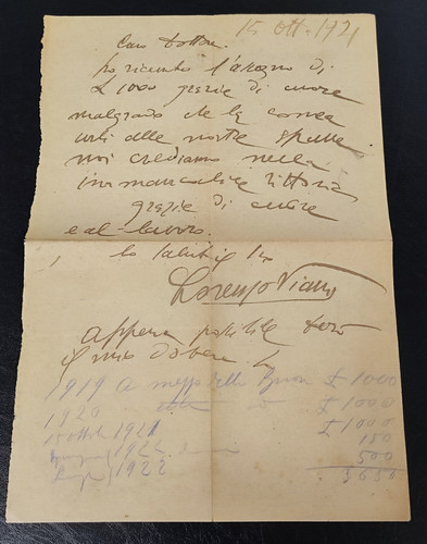 Lettera firma autografa - firma,