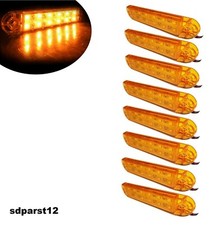 8x Luci Ingombro Arancio 24V Indicatore Fanali 12 LED Camion Roulotte 13CM
