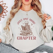 Felpa da donna Just One More Chapter amante dei libri maglione da lettura...