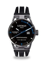 Locman Montecristo automatico nero e blu silicone 051100BKFBL0GOK