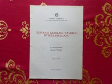 Giovanni Gerolamo Savoldo Pittore Bresciano estratto Ateneo Brescia 1983