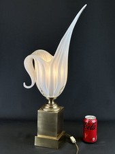 Lampada in vetro stile Murano Frederick Cooper Chicago - paralume tulipano girevole base ottone