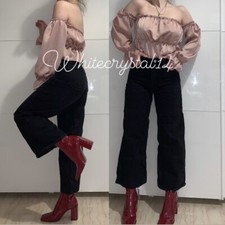 ZARA JEANS DONNA PALAZZO HIGH
