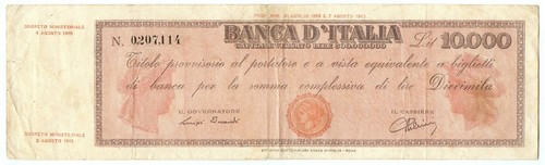 10000 lire titolo provvisorio - 10000,