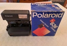 Polaroid 636 Close Up Instant Camera In Buone Condizioni Cin Scatola Testata 