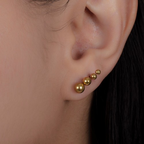 Orecchini sfera oro - a,