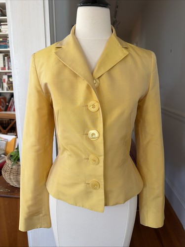 Elegante giacca seta giallo - giacca,