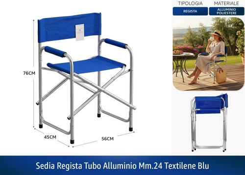 Sedia regista tubo - regista, alluminio