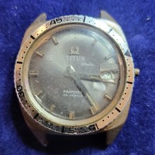 Titus Matic Panther Orologio Vintage 35 MM Non Funzionante Eta 2472 Diver