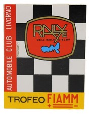 adesivo rally isola elba fiam livorno auto epoca lancia fiat trofeo corsa abarth