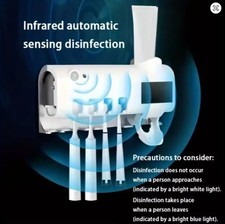 Sterilizzatore UV da parete 2-in-1: spazzolino e asciugamani + luce intelligente