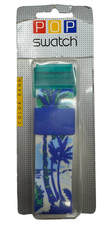 Cinturino POP SWATCH Hawaiano Vintage originale in blister n.o.s.