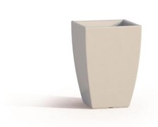 Vaso arredo interno ed esterno prisma square bianco 50 cm
