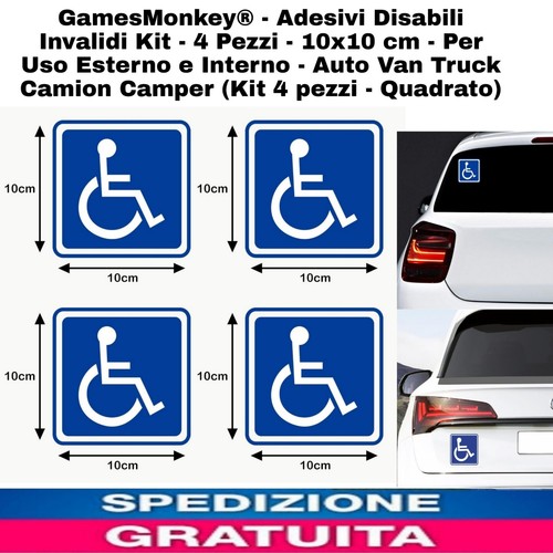 Adesivi disabili invalidi - adesivi,