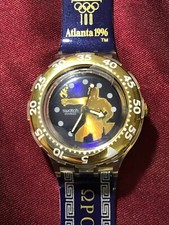 Orologio da polso SWATCH Scuba THALASSIOS (SDZ102)-NUOVO/NOS-Speciale Olimpico-Oro/Blu