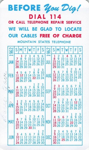 Calendario 1962 vintage - calendario,