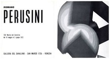 PERUSINI, Romano. Brochure della mostra alla Galleria del Cavallino, 1972