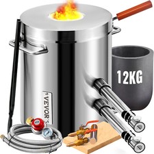 VEVOR Kit Forno Fusorio a Gas Propano per Metalli Capienza da 12kg Temp. 1482℃
