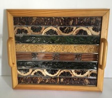 Vintage Wooden Perspex Tray