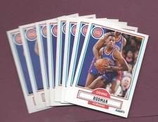 RAZOR SHARP LOT OF 8 1990 FLEER BASKETBALL #59 DENNIS RODMAN  1.29 SHIP