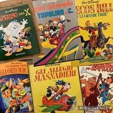 Lotto 6 Libri Walt Disney Anni 70 Collana Carosello Rilegati