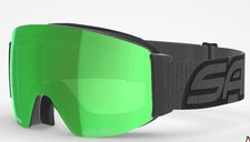 Maschera da sci SALICE 104DARWF OTG Nero lente Antifog RW Verde