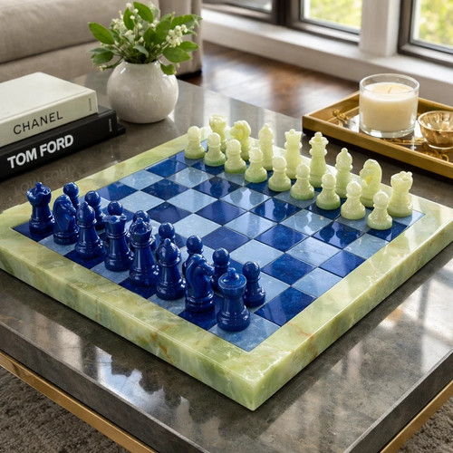 Set scacchi marmo - e, blu