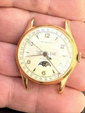 Orologio Uomo Vintage Rubina Fasi Lunari Tripla Data Raro Non Funzionante