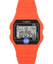 Orologio Uomo TIMEX NASA Artemis TW2Y13300 Silicone Arancione Chrono Alarm
