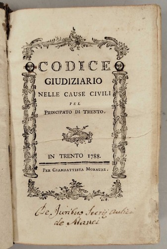 Codice giudiziario nelle - , cause