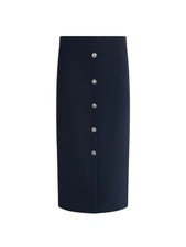 Gonna Liu Jo da donna, in crêpe, colore blu, codice WA5376 T0486.