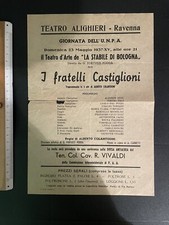 I Fratelli Castiglioni Ravenna Teatro Alighieri 1937 Compagnia Stabile Bologna