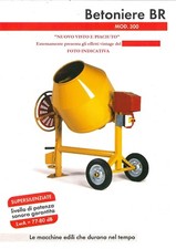 Betoniera BR modello 300 potenza motore 1,5-2