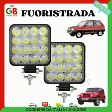 2 FARETTI FARI LUCI A LED DA PER AUTO 12V VOLT LAVORO FUORISTRADA KIT 4X4 4WD Q4
