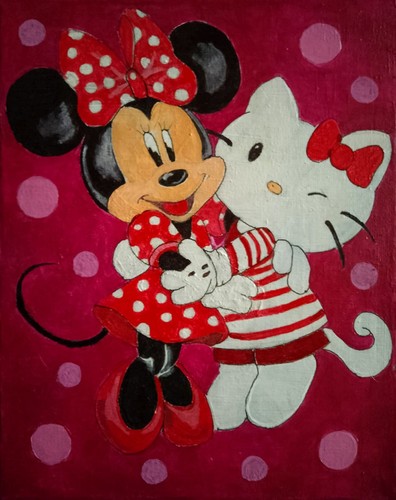 Dipinto acrilico minnie - dipinto, e