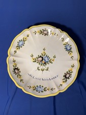 ASCOLI PICENO - MATRICARDI -MAIOLICHE ASCOLANE -PIATTO CON MOTTO ANNI 20 DEL 900