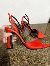 Zara Heeled satin effect vinyl