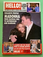 HELLO! mag 12-Dec-2000 MADONNA Kiera Chaplin S Club 7 Simon Ward Jane Seymour UK