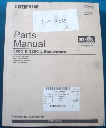 Manuale parti escavatori cat - manuale,